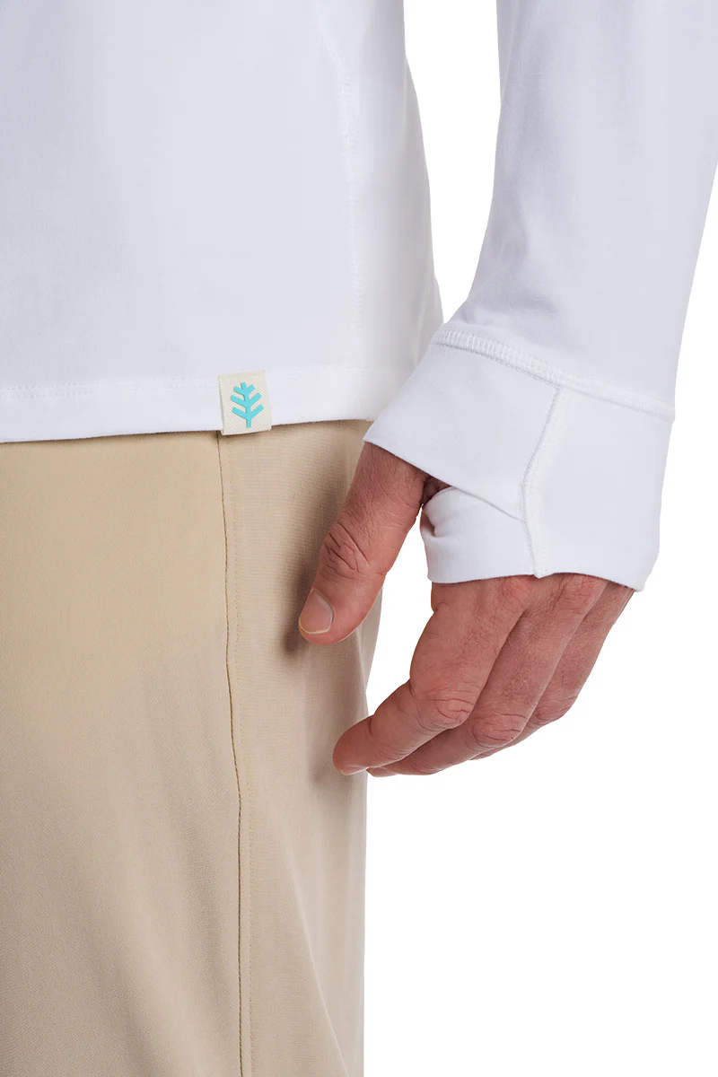 Men's LumaLeo Long Sleeve T-Shirt with Thumbholes | White - Image 5