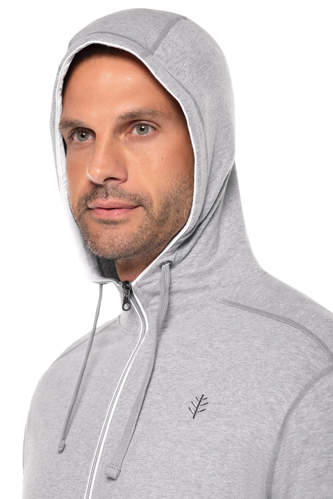 Men's LumaLeo Zip-Up Hoodie | Grey Heather - Image 5