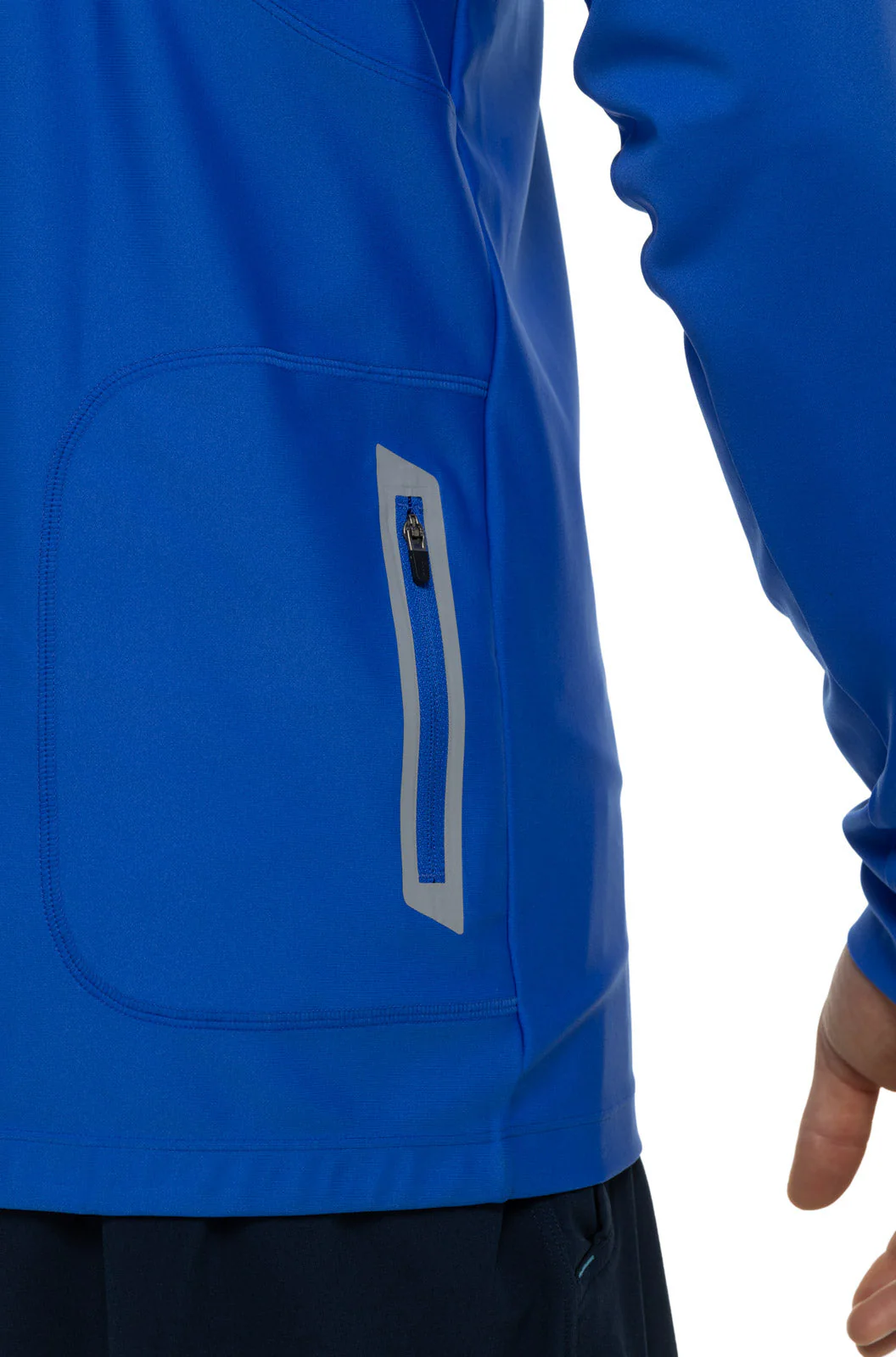 Men's Menorca Long Sleeve Swim Jacket | Baja Blue - Image 7