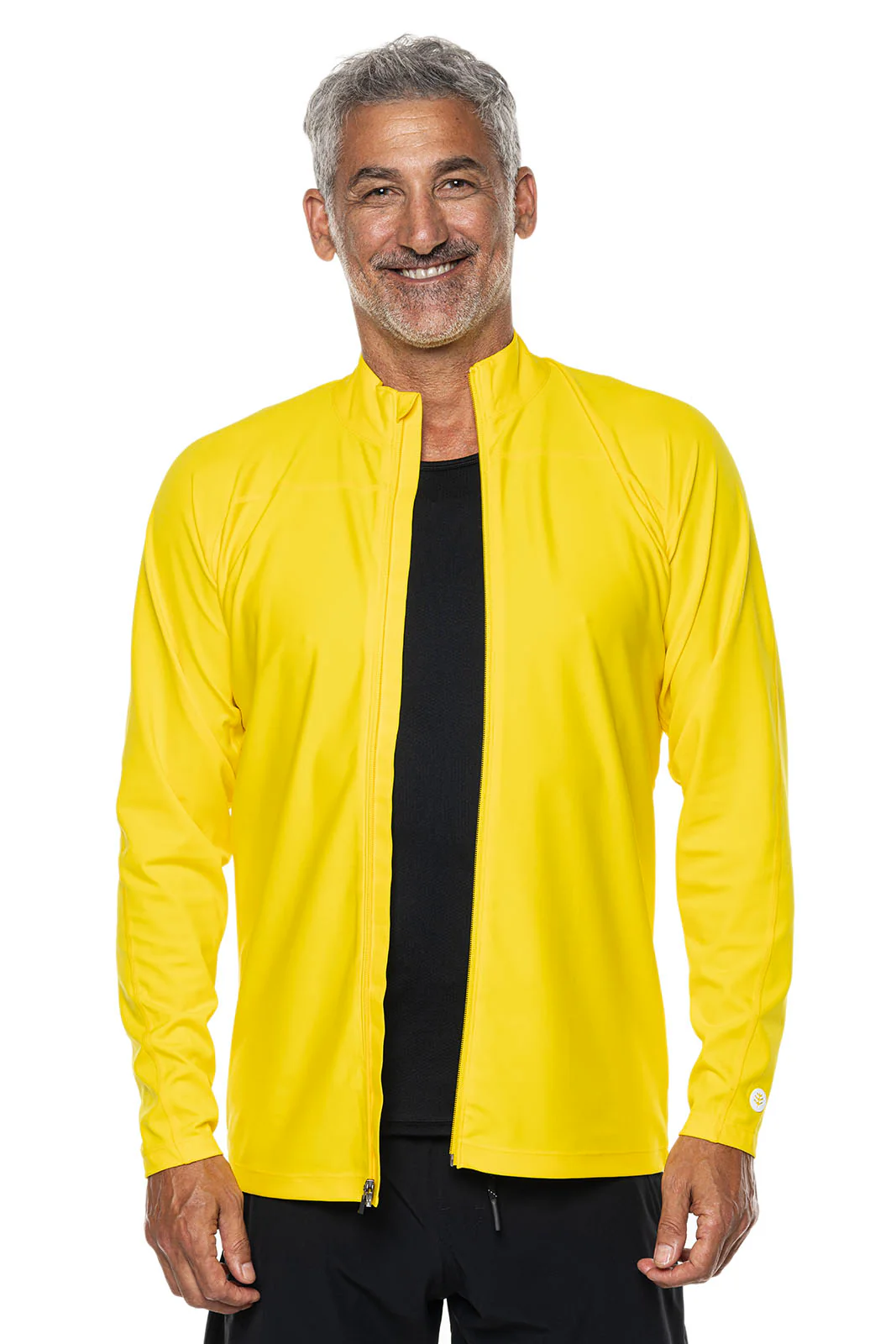 Men's Menorca Long Sleeve Swim Jacket | Bold Yellow - Image 2