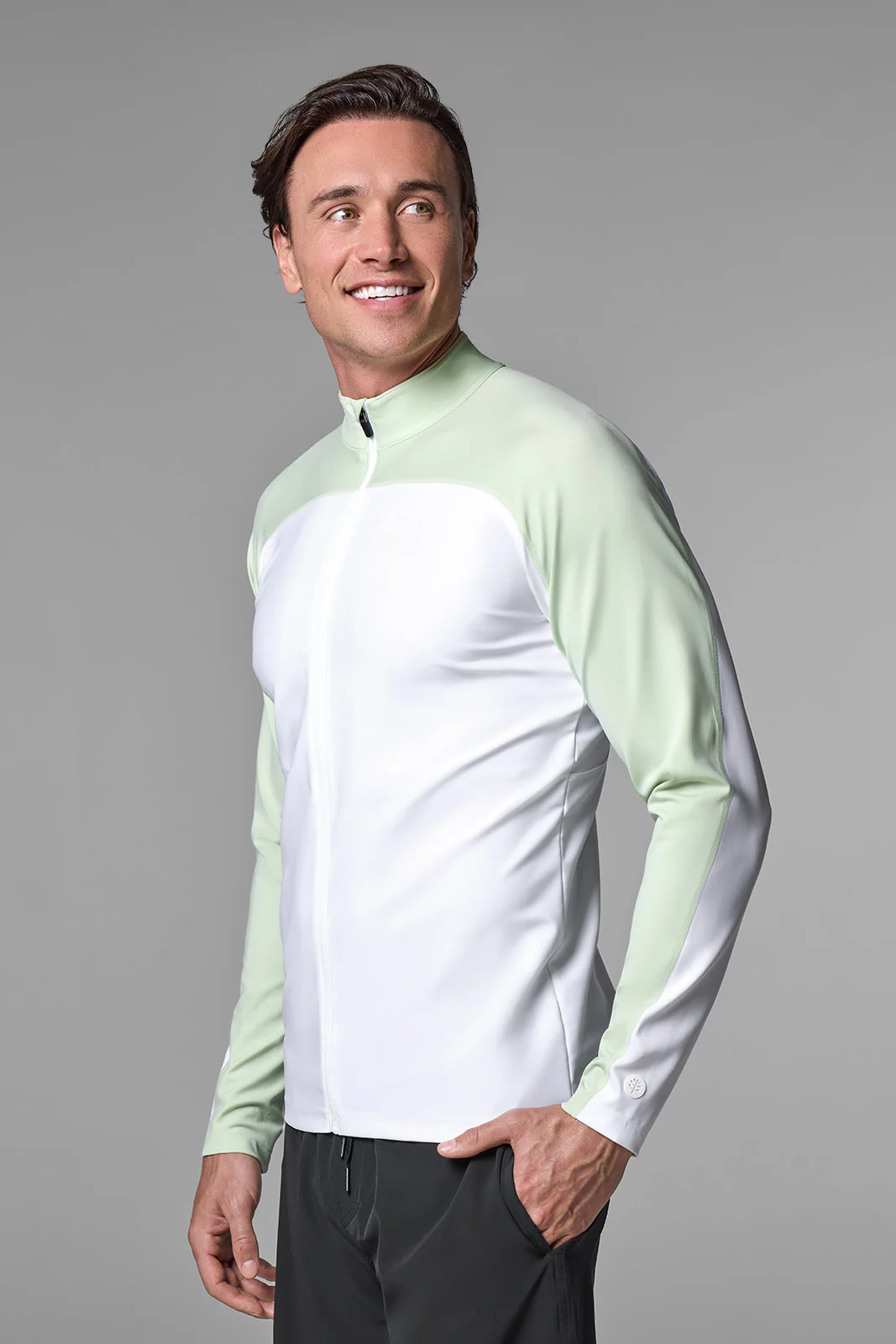 Men's Menorca Long Sleeve Swim Jacket | Seedling Colorblock - Image 3