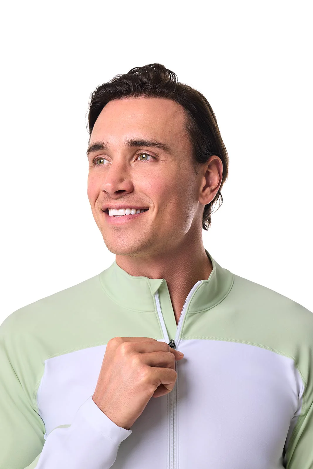 Men's Menorca Long Sleeve Swim Jacket | Seedling Colorblock - Image 4