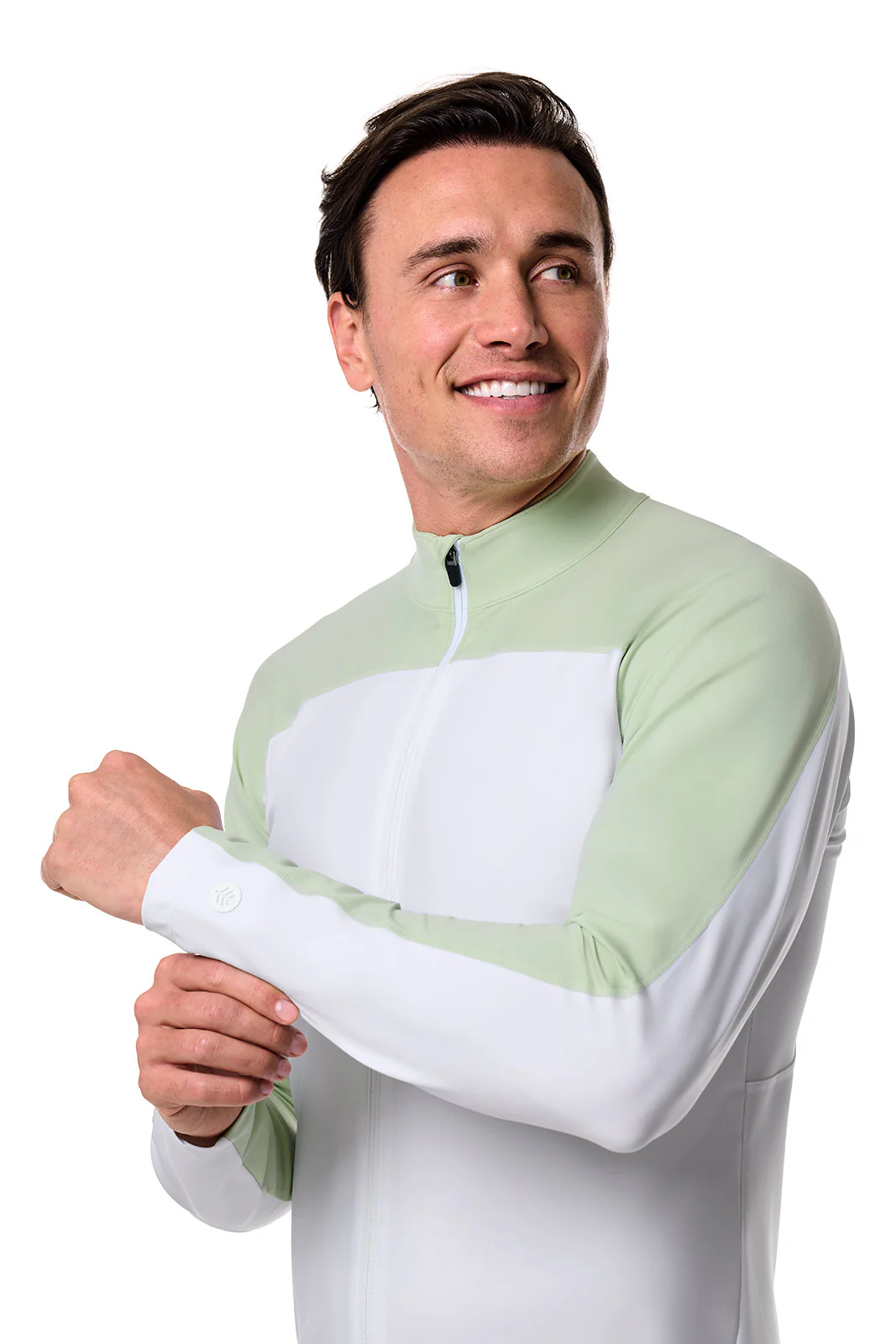 Men's Menorca Long Sleeve Swim Jacket | Seedling Colorblock - Image 7