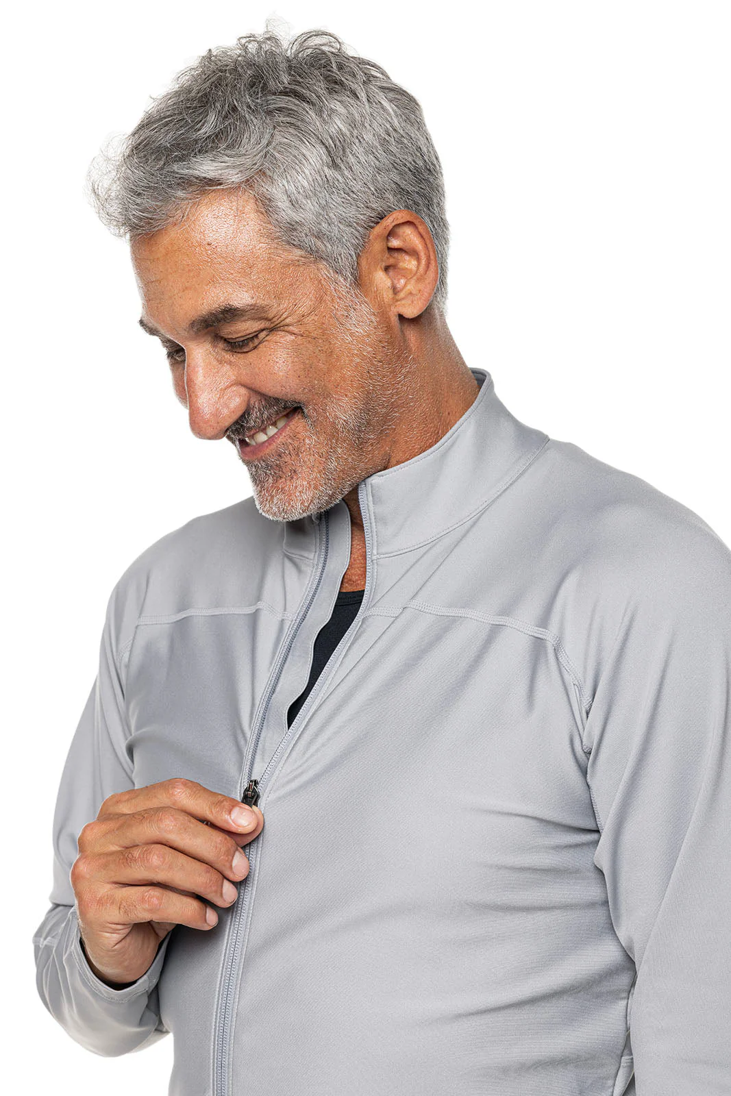 Men's Menorca Long Sleeve Swim Jacket | Slate - Image 8