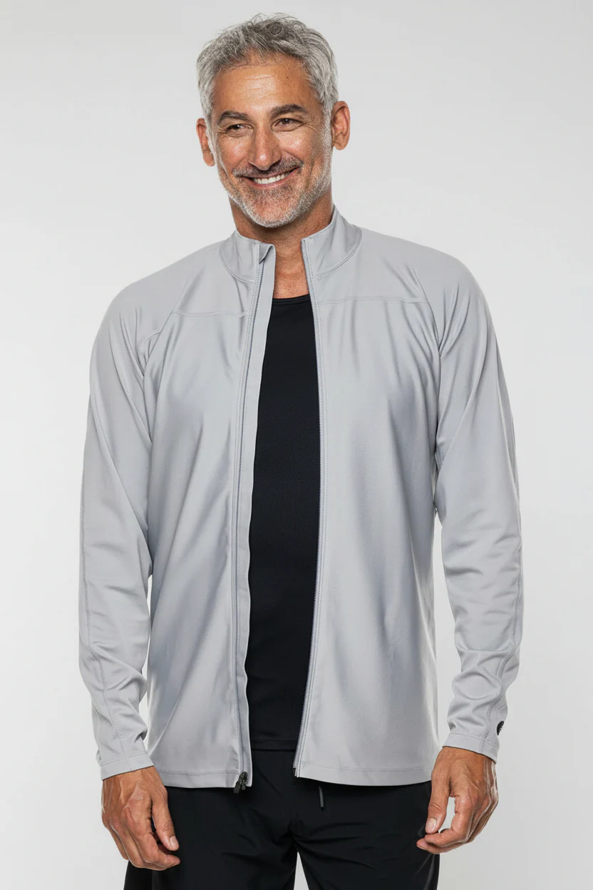 Men's Menorca Long Sleeve Swim Jacket | Slate