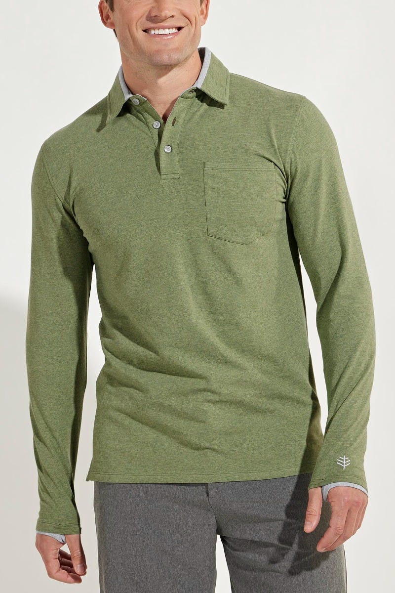 Men's Merrit Long Sleeve Pocket Polo | Regular Parent - Image 2