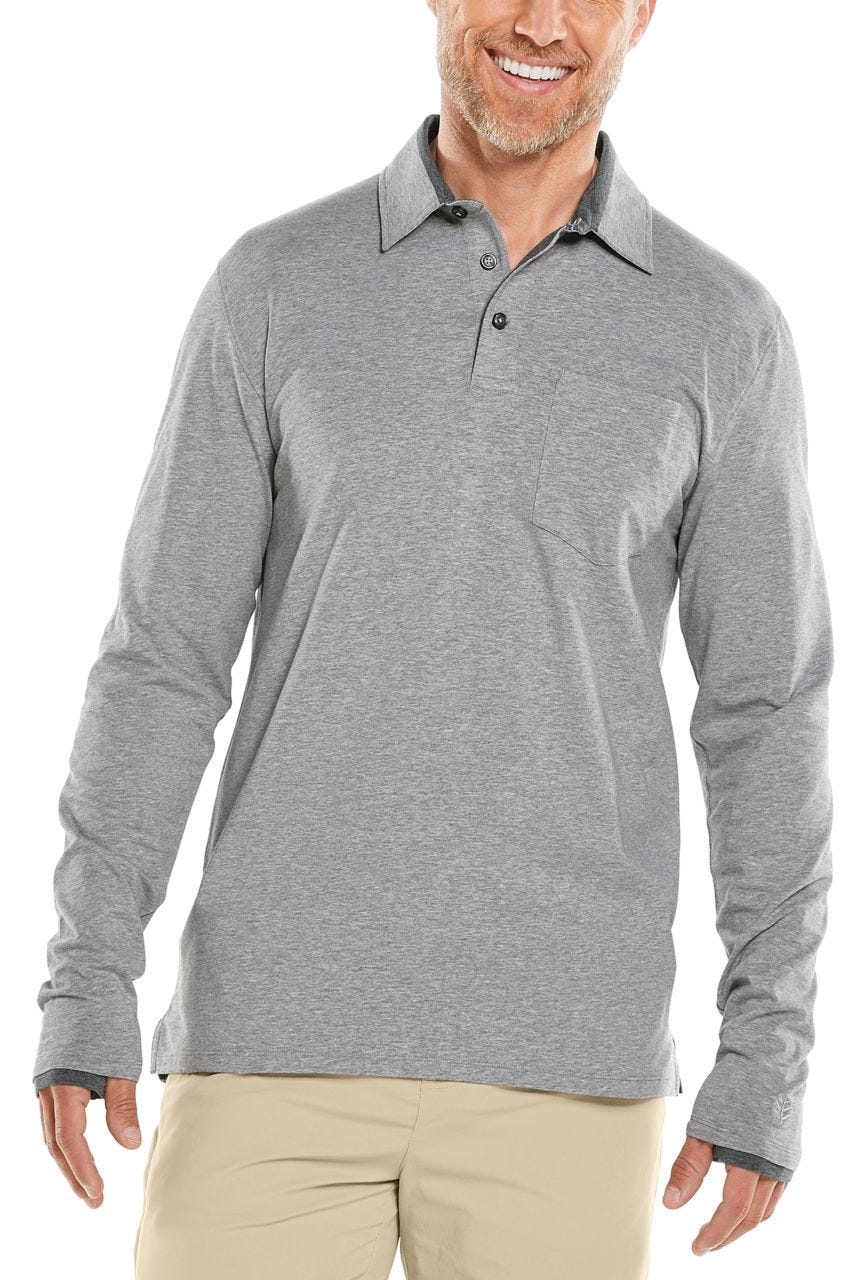 Men's Merrit Long Sleeve Pocket Polo | Regular Parent - Image 4