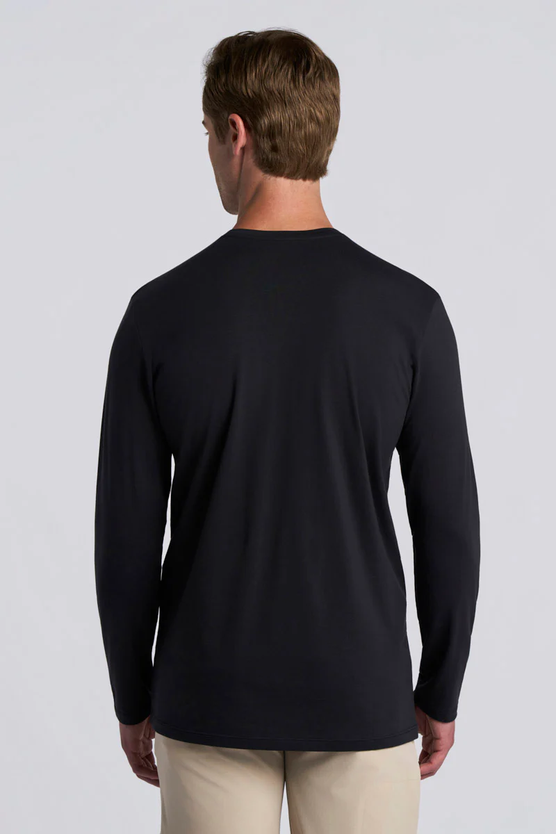 Men's Morada Everyday Long Sleeve T-Shirt Pima Sol | Black - Image 5