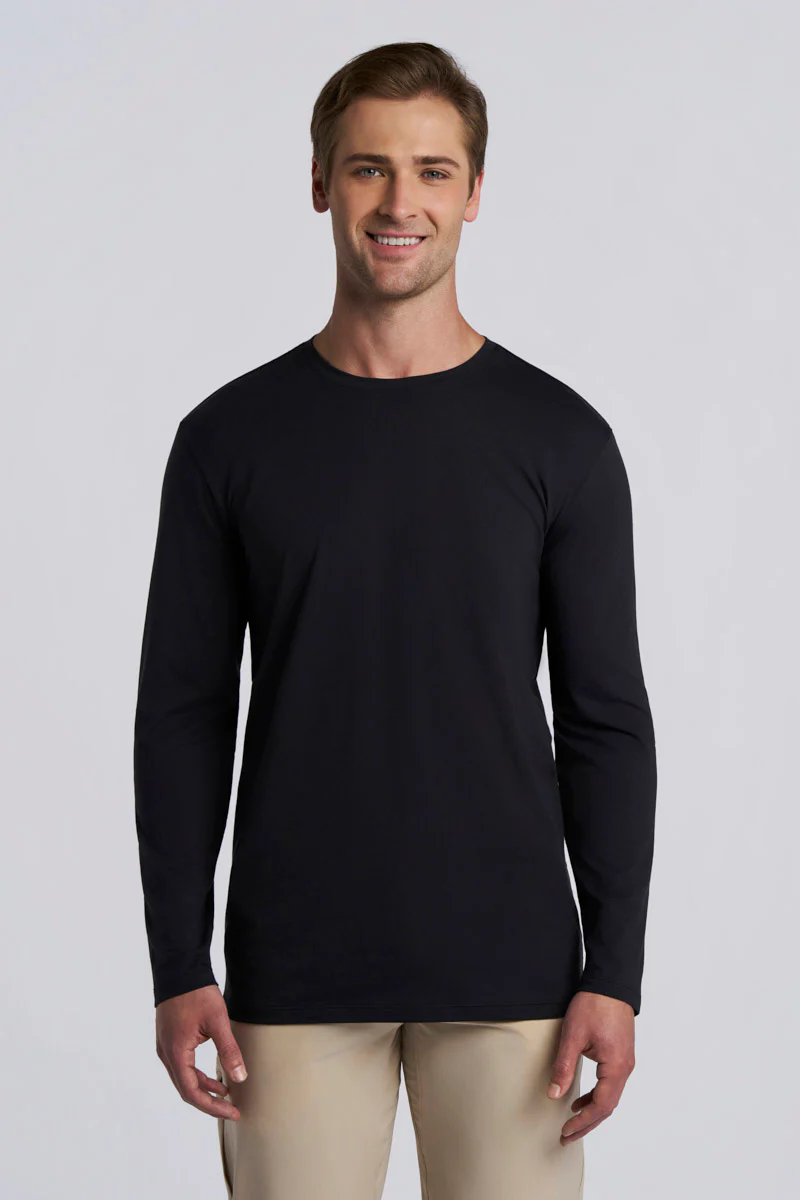 Men's Morada Everyday Long Sleeve T-Shirt Pima Sol | Black - Image 8