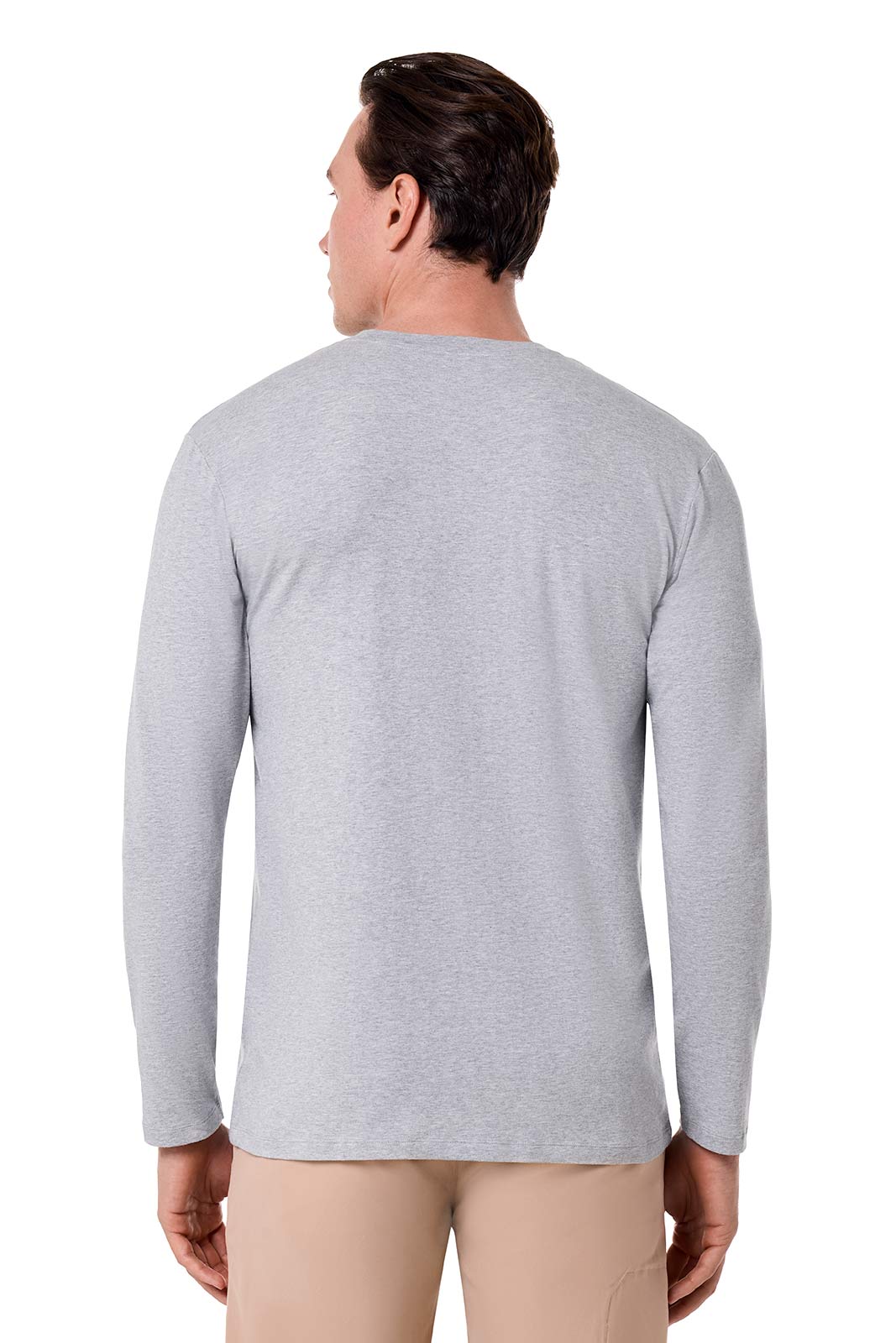 Men's Morada Everyday Long Sleeve T-Shirt | Grey Heather - Image 4