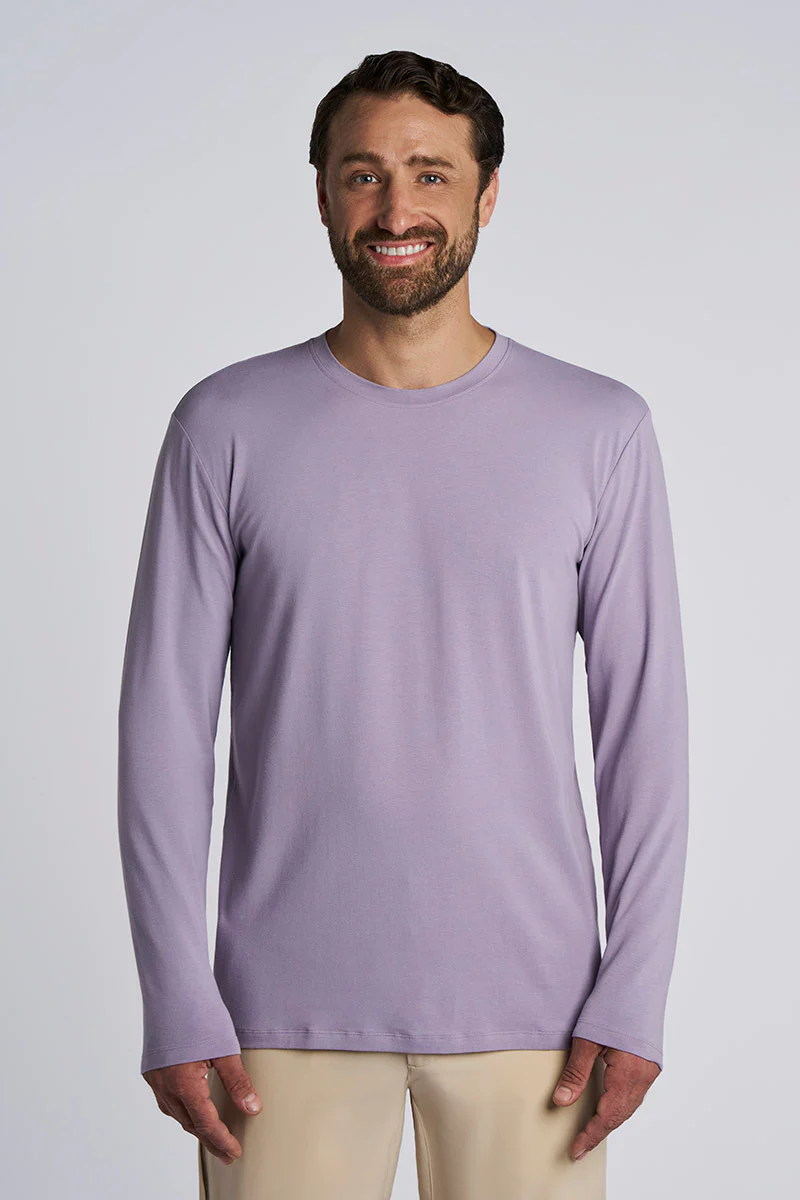 Men's Morada Everyday Long Sleeve T-Shirt | Lavender Gray - Image 6