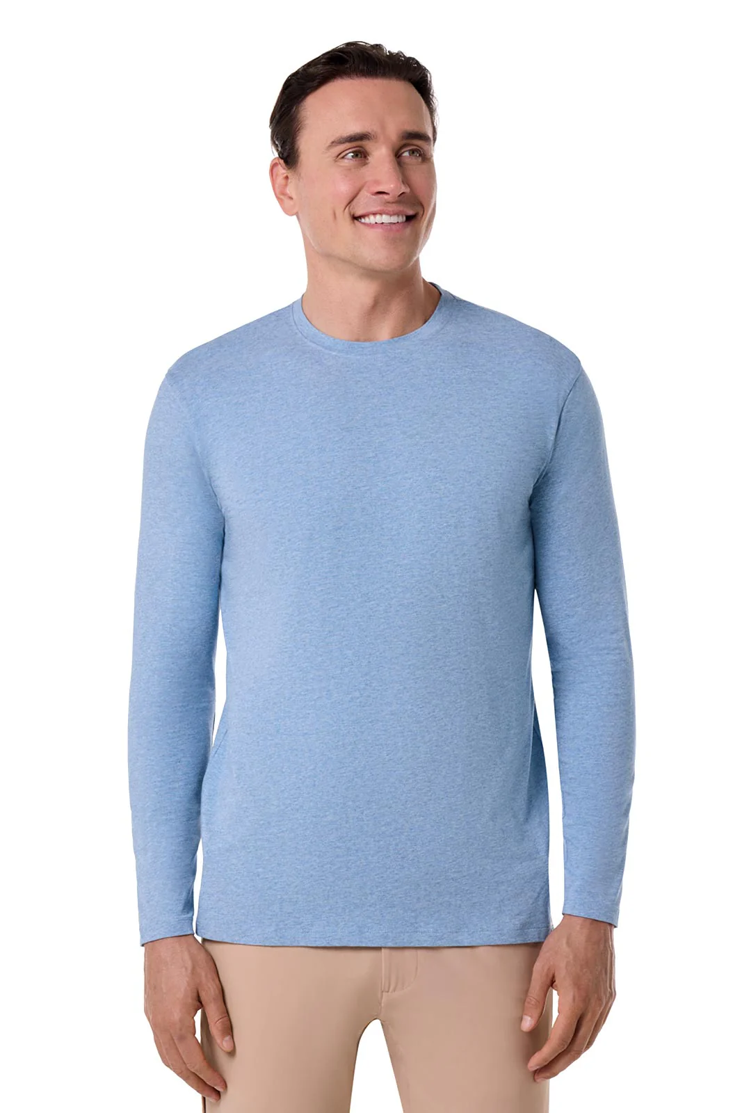 Men's Morada Everyday Long Sleeve T-Shirt | Light Blue Heather - Image 2