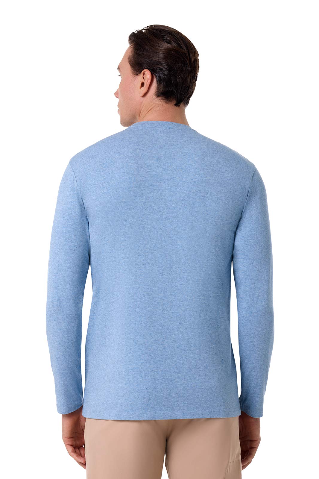 Men's Morada Everyday Long Sleeve T-Shirt | Light Blue Heather - Image 4