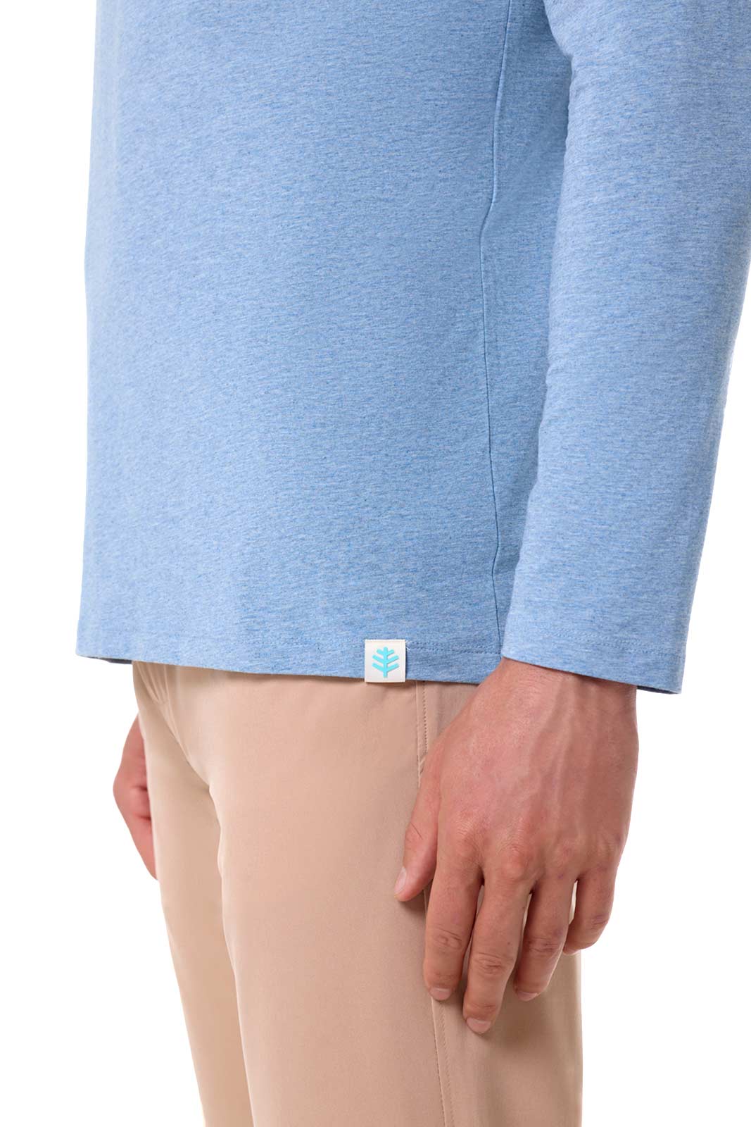 Men's Morada Everyday Long Sleeve T-Shirt | Light Blue Heather - Image 6