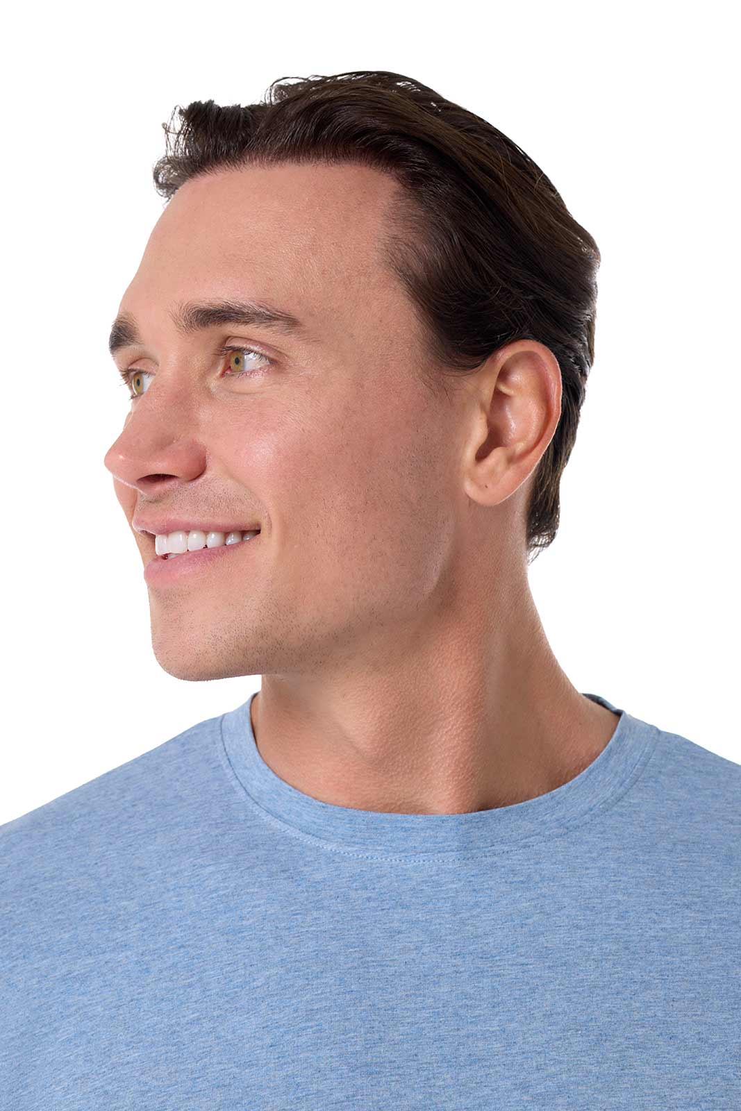 Men's Morada Everyday Long Sleeve T-Shirt | Light Blue Heather - Image 7