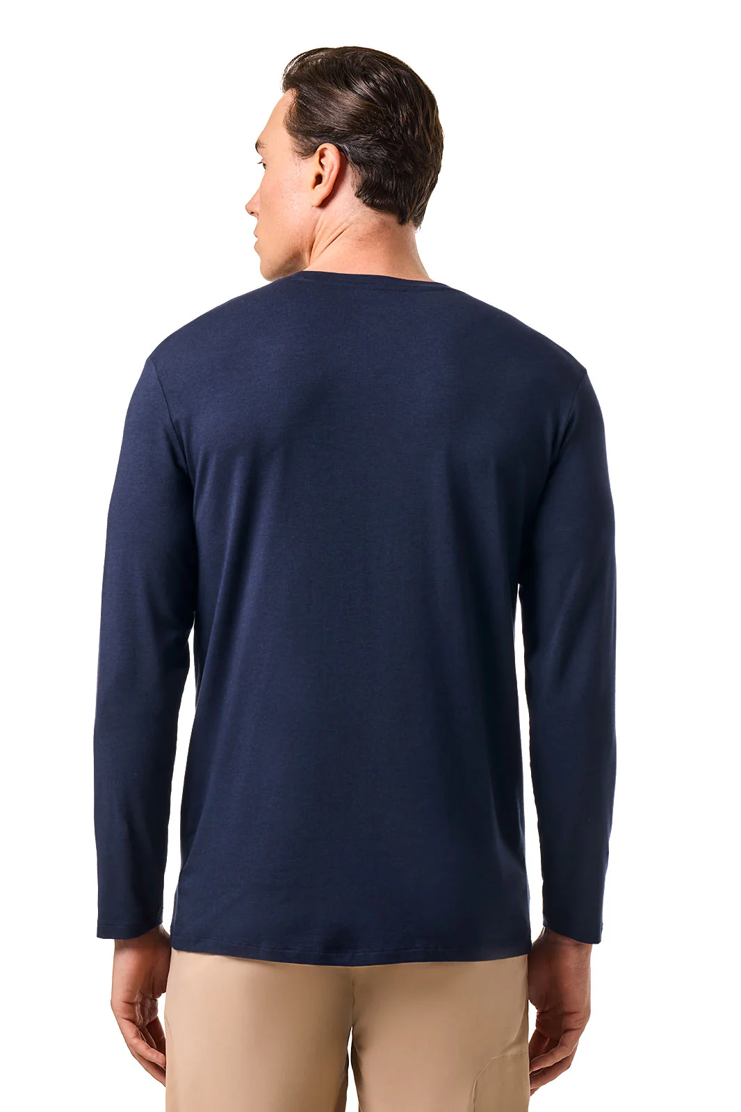 Men's Morada Everyday Long Sleeve T-Shirt | Navy - Image 5