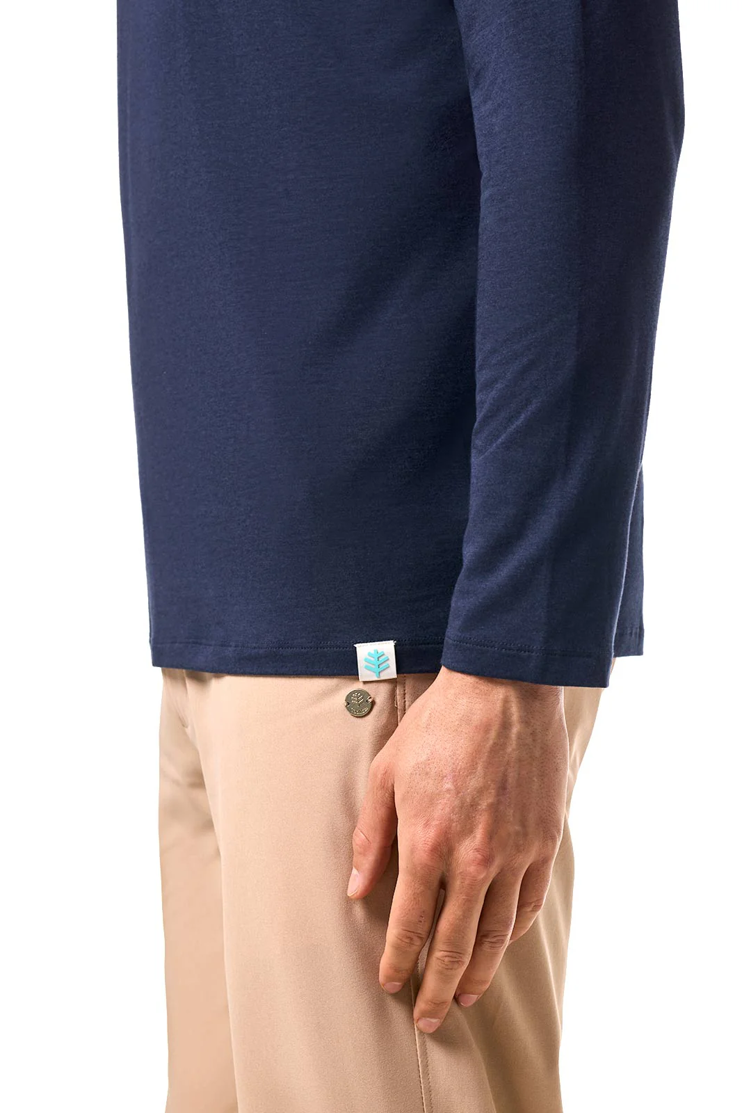 Men's Morada Everyday Long Sleeve T-Shirt | Navy - Image 6