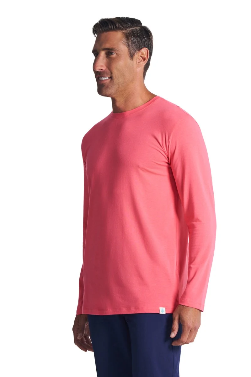 Men's Morada Everyday Long Sleeve T-Shirt | Sunkist Coral - Image 3