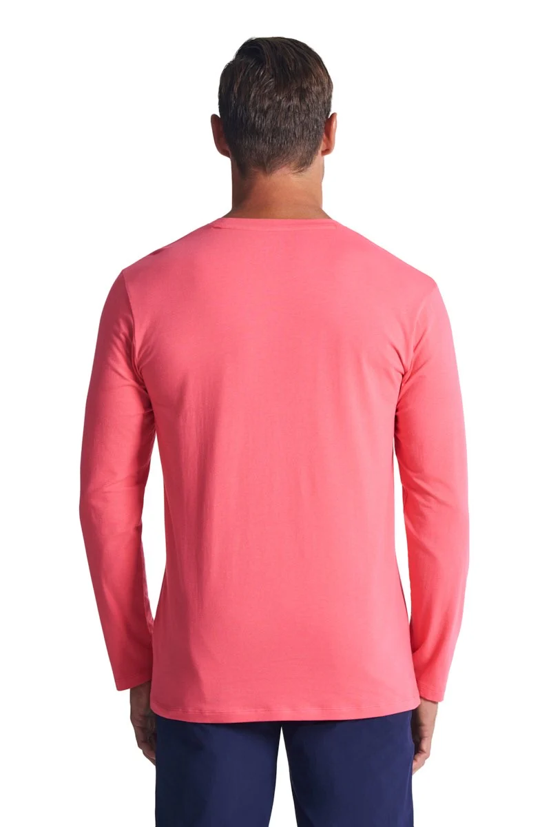 Men's Morada Everyday Long Sleeve T-Shirt | Sunkist Coral - Image 4