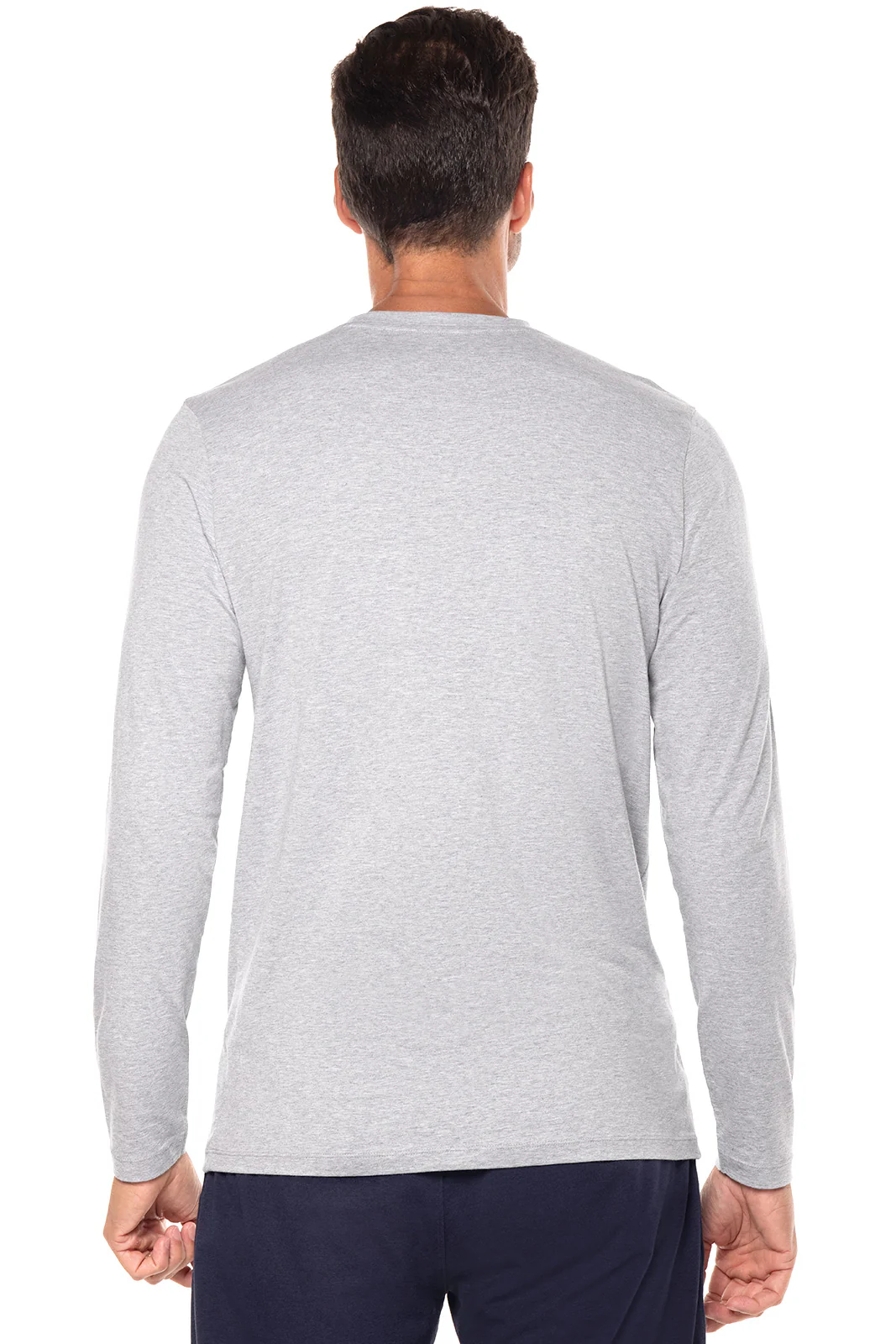 Men's Morada Everyday Long Sleeve V-Neck T-Shirt | Grey Heather - Image 2