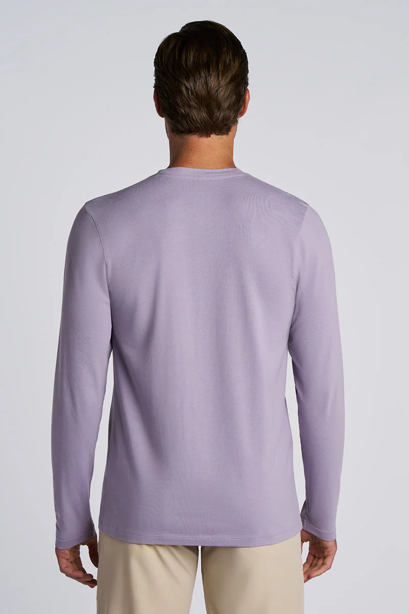 Men's Morada Everyday Long Sleeve V-Neck T-Shirt | Lavender Gray - Image 2
