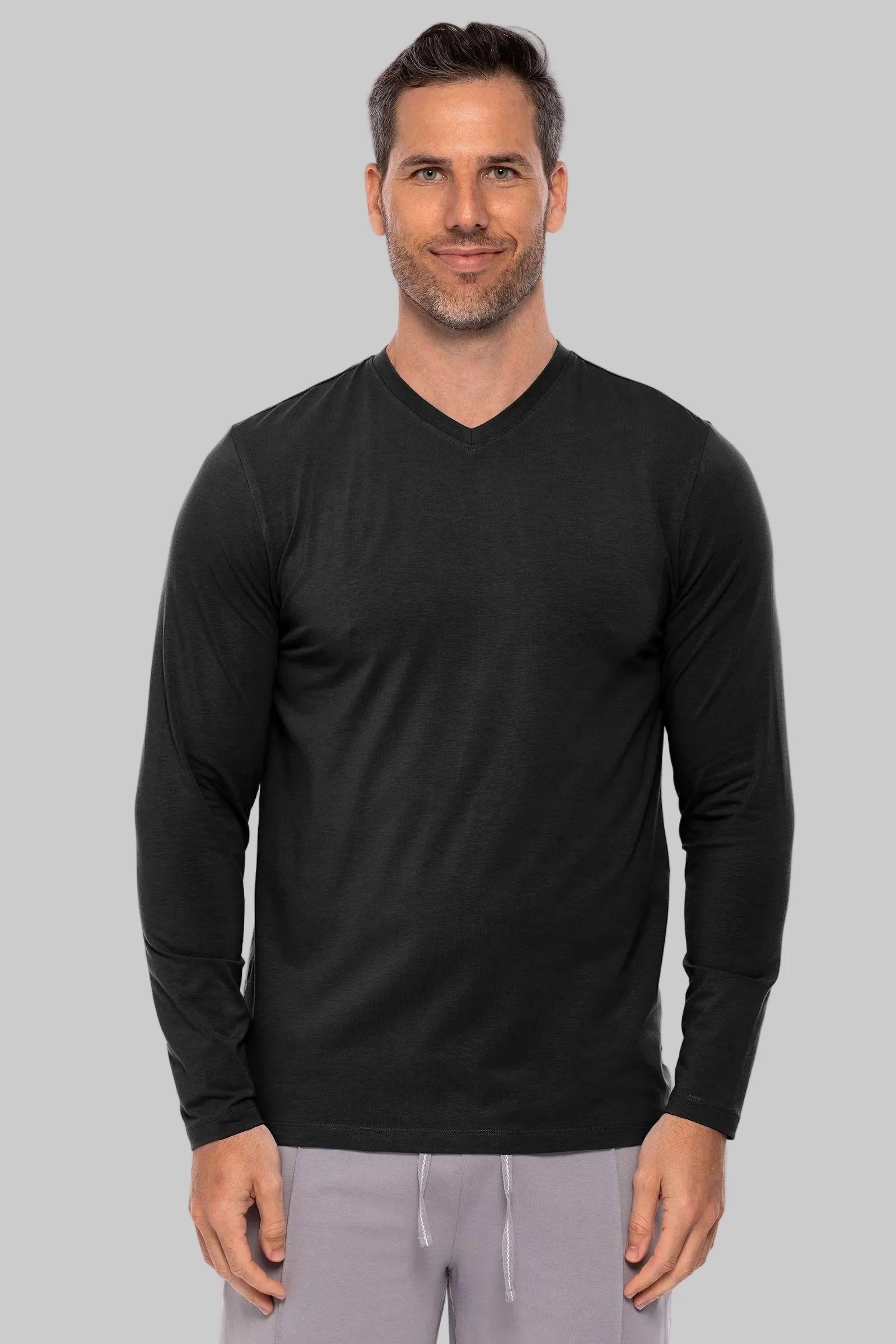 Men's Morada Everyday Long Sleeve V-Neck T-Shirt | Regular Parent - Image 5