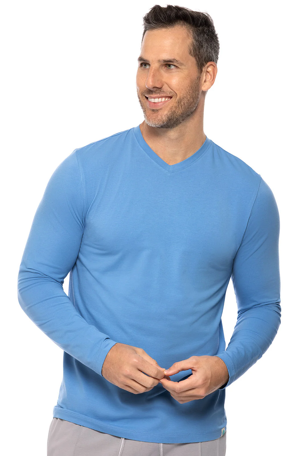 Men's Morada Everyday Long Sleeve V-Neck T-Shirt | Regular Parent - Image 7