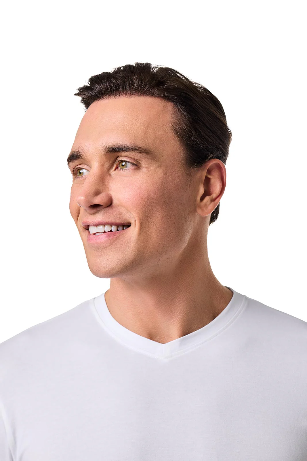 Men's Morada Everyday Long Sleeve V-Neck T-Shirt | White - Image 5