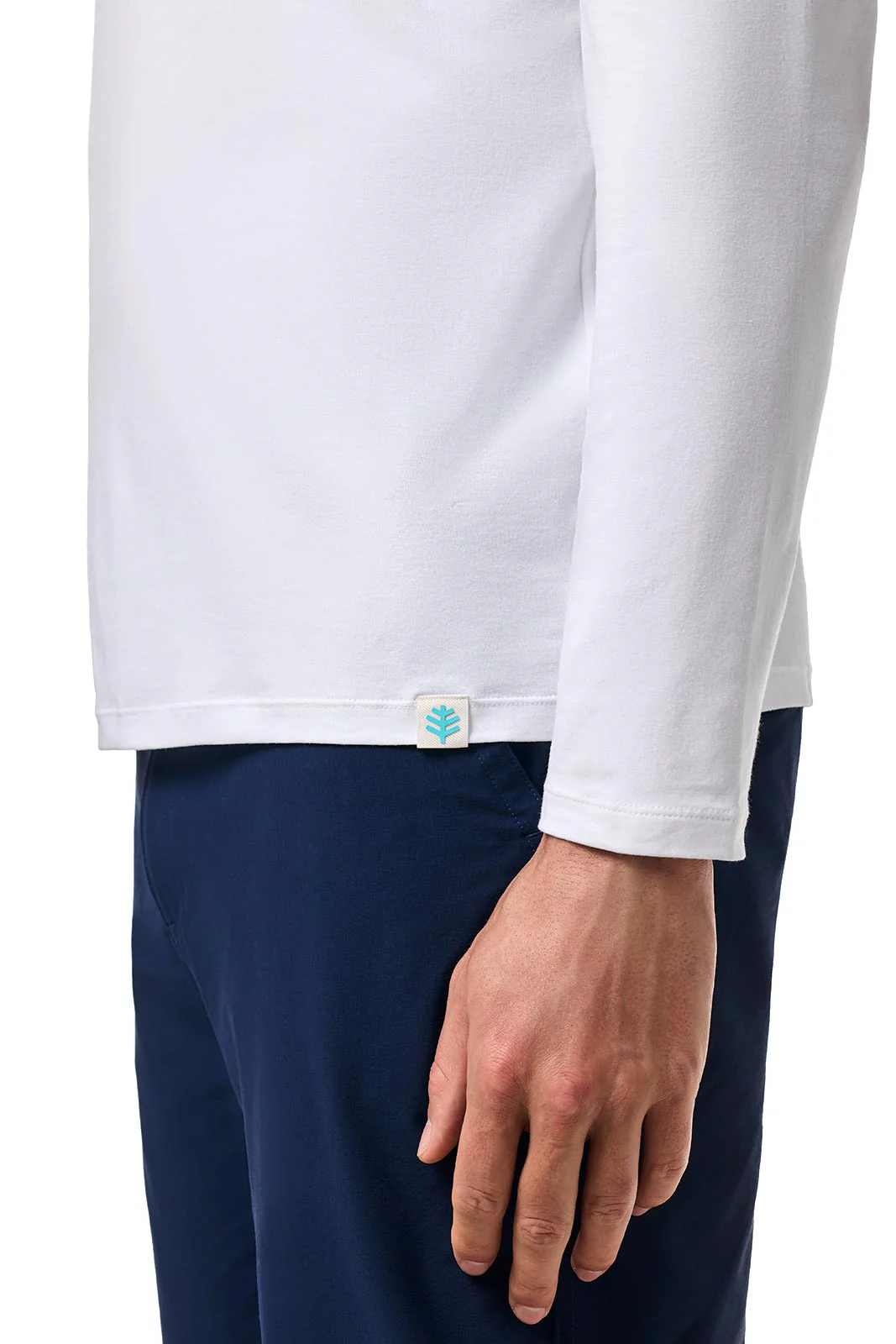 Men's Morada Everyday Long Sleeve V-Neck T-Shirt | White - Image 7