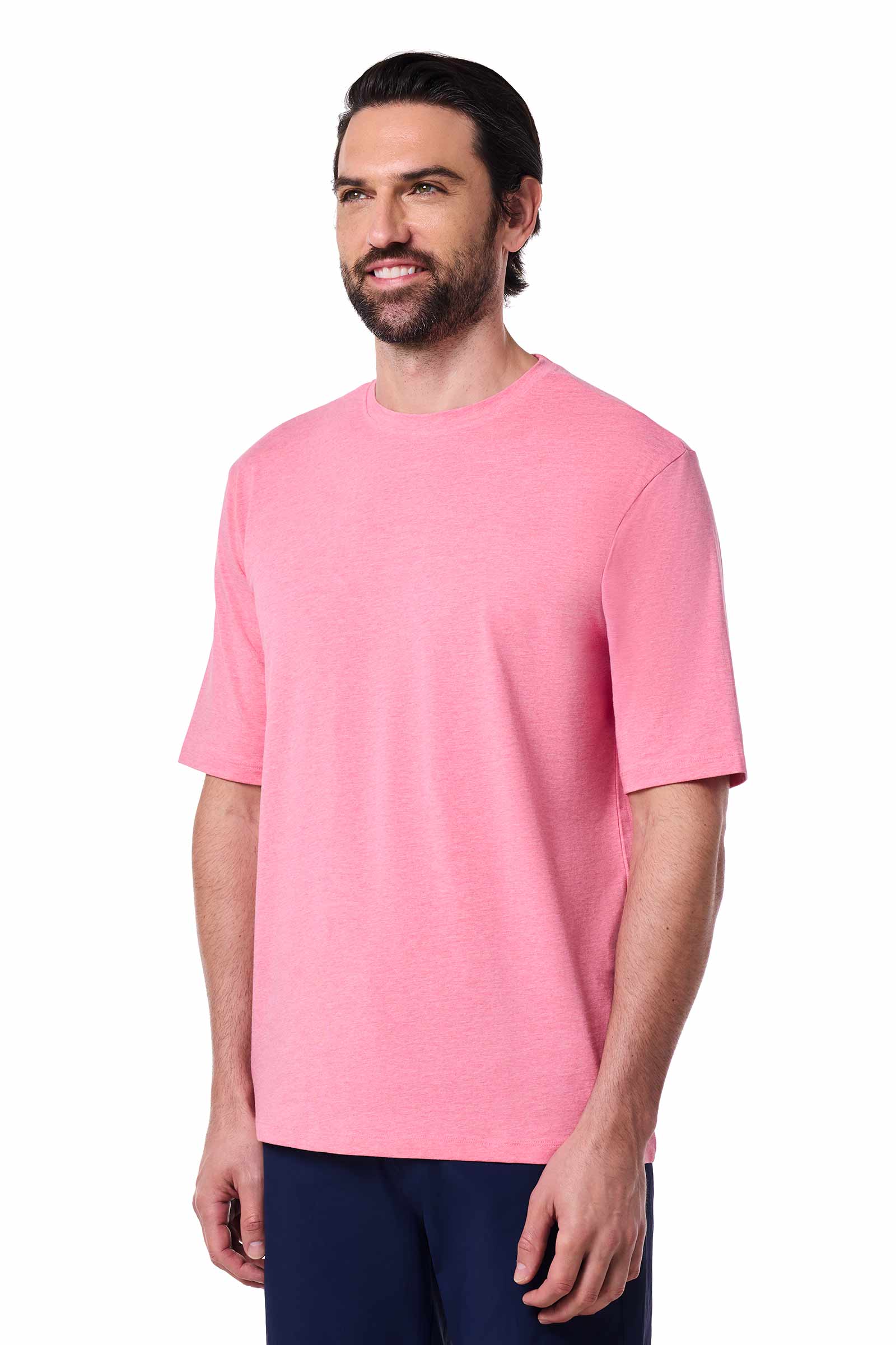 Men's Morada Everyday Short Sleeve T-Shirt | Flamingo Pink Heather - Image 3