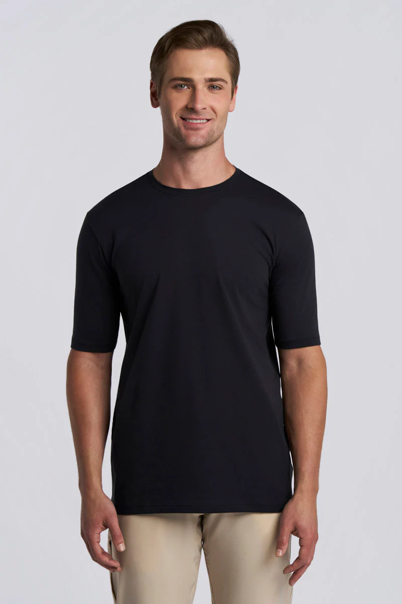 Men's Morada Everyday Short Sleeve T-Shirt Pima Sol | Black - Image 8