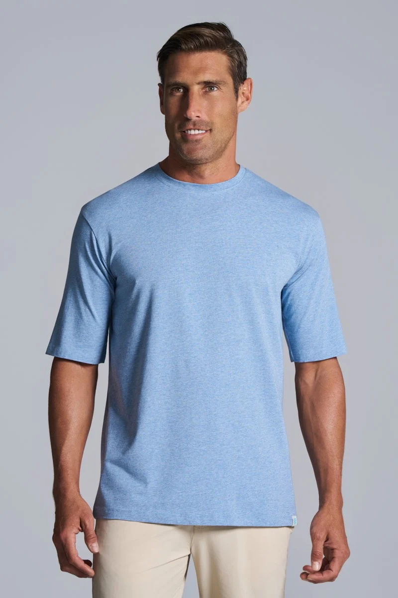 Men's Morada Everyday Short Sleeve T-Shirt | Light Blue Heather