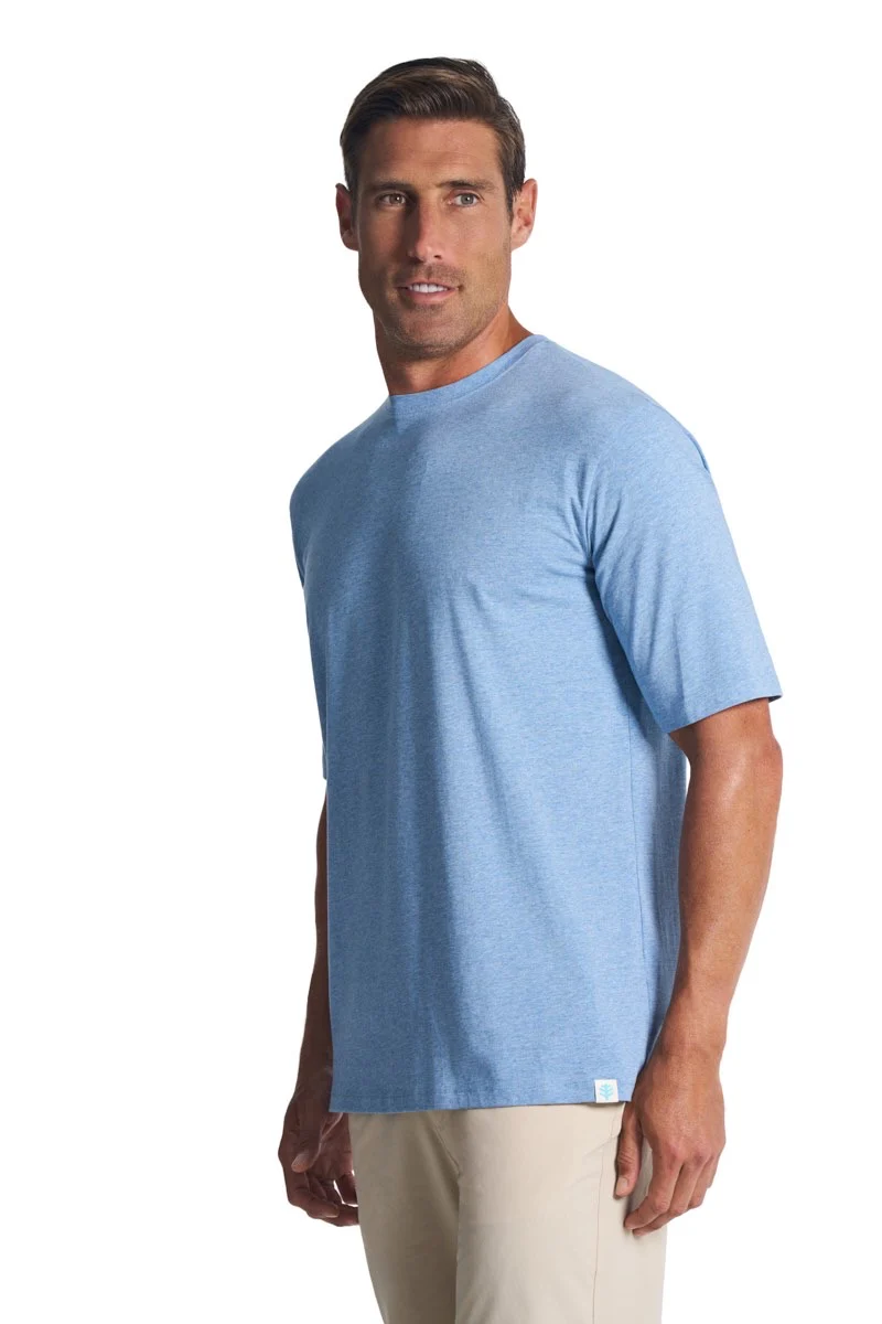 Men's Morada Everyday Short Sleeve T-Shirt | Light Blue Heather - Image 3