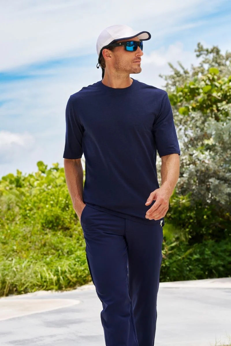 Men's Morada Everyday Short Sleeve T-Shirt | Navy - Image 7