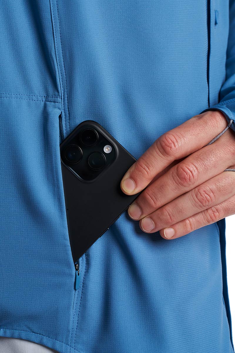 Men's Nassau Long Sleeve Fishing Shirt | Blue Dusk - Image 10