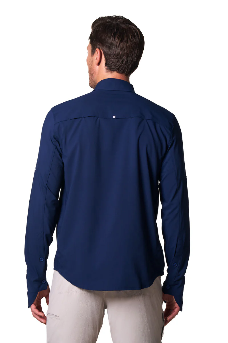 Men's Nassau Long Sleeve Fishing Shirt | Navy - Image 5