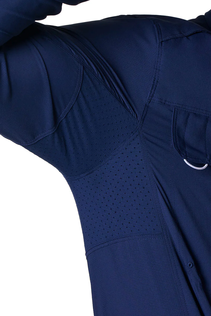 Men's Nassau Long Sleeve Fishing Shirt | Navy - Image 8