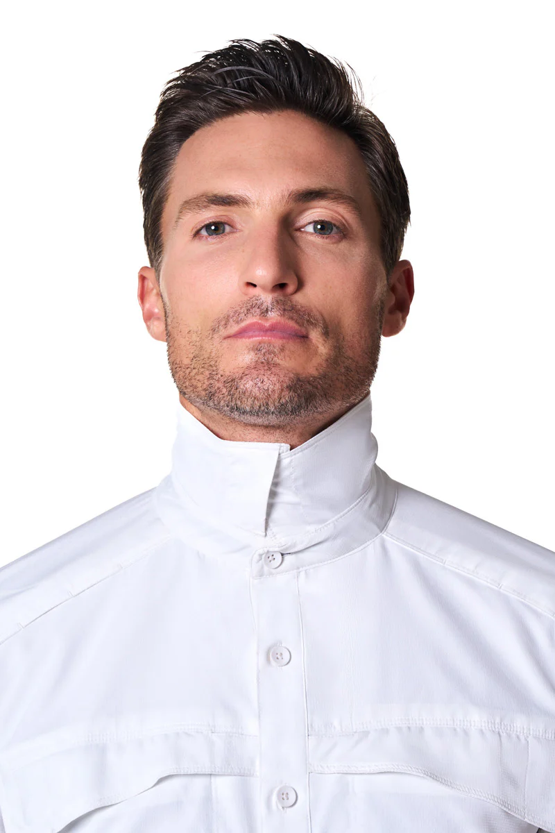 Men's Nassau Long Sleeve Fishing Shirt | White - Image 5
