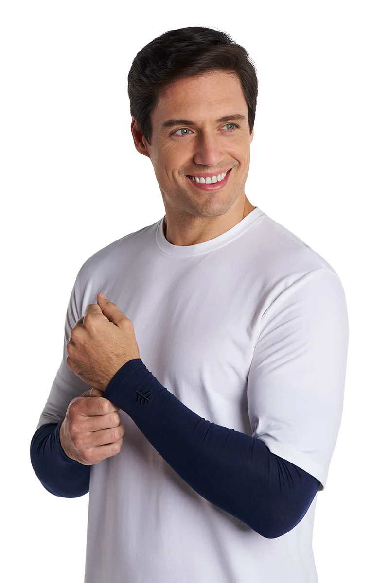 Men's Navagio Arm Sleeves | Navy - Image 2