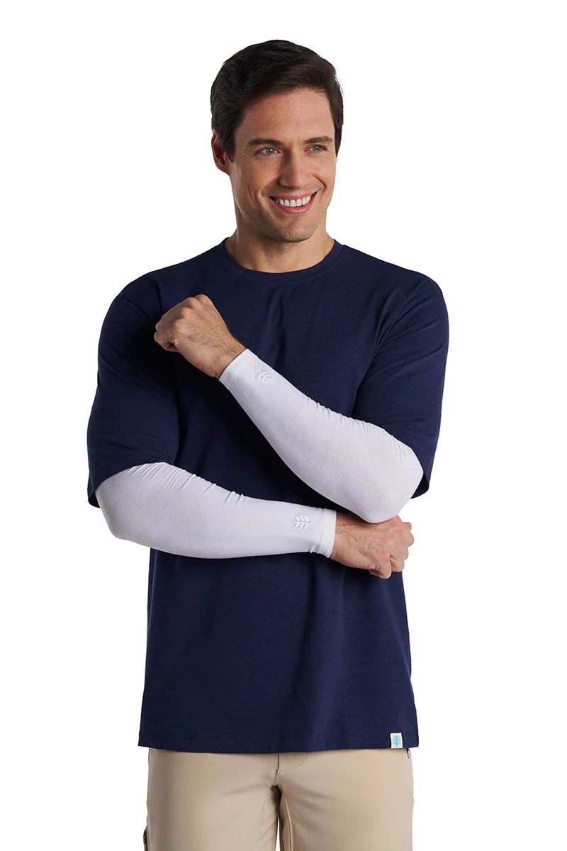 Men's Navagio Arm Sleeves | White - Image 2