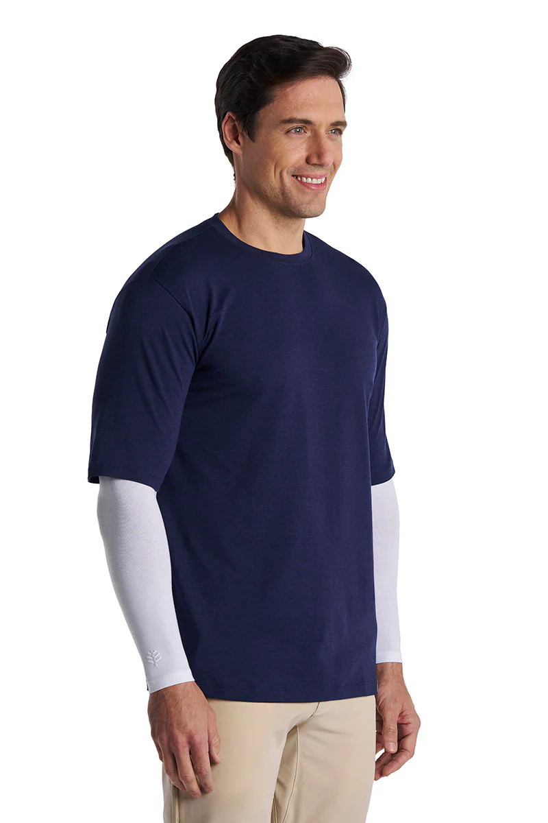 Men's Navagio Arm Sleeves | White - Image 3