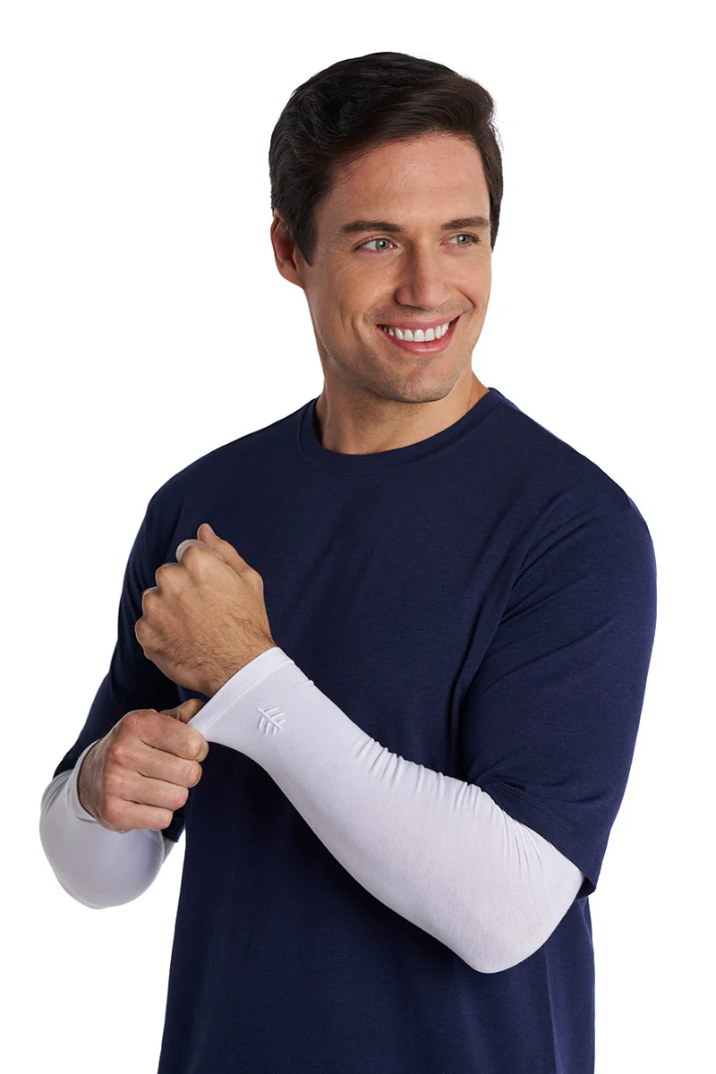 Men's Navagio Arm Sleeves | White - Image 4