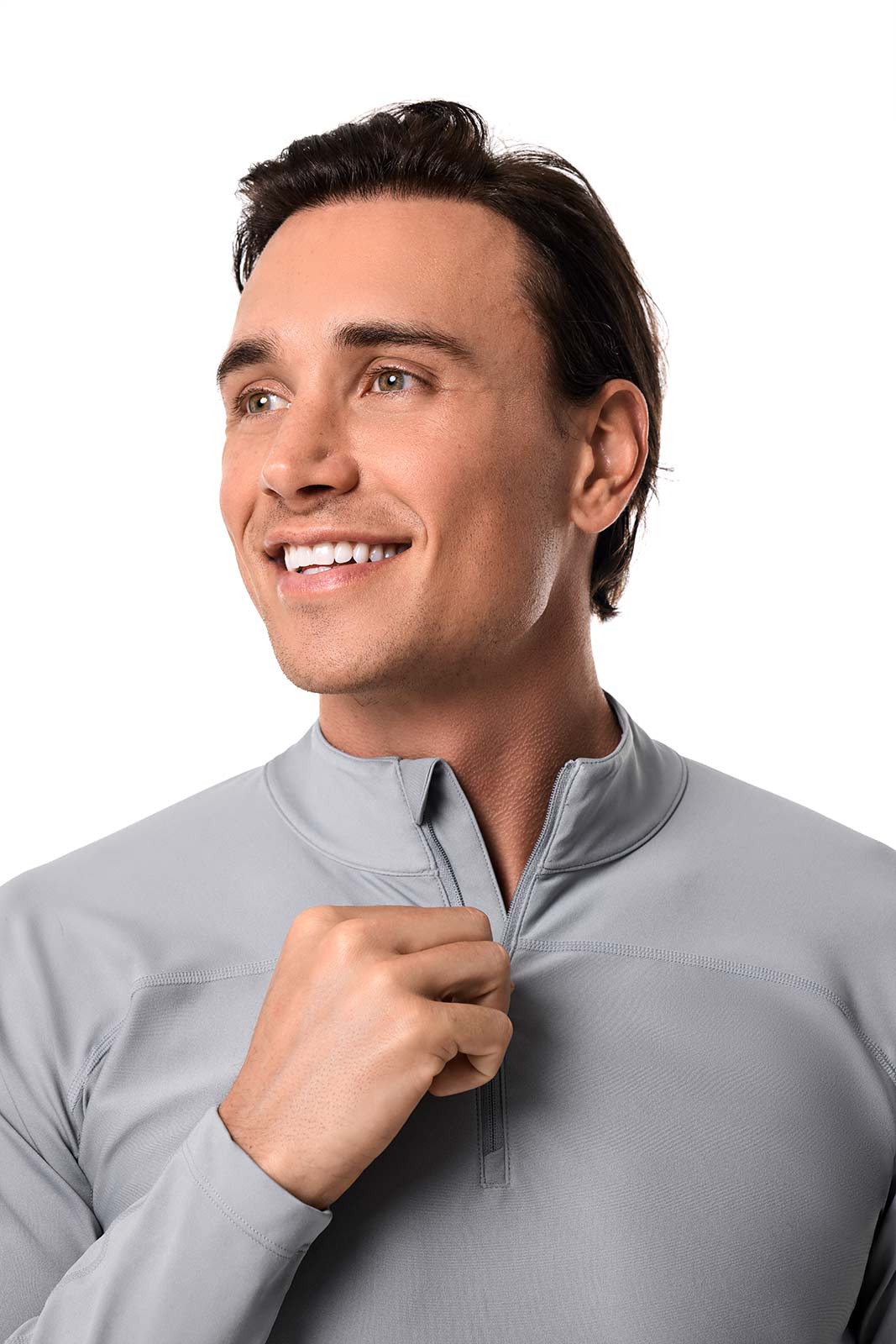Men's Nocona Zip Rash Guard | Slate - Image 4