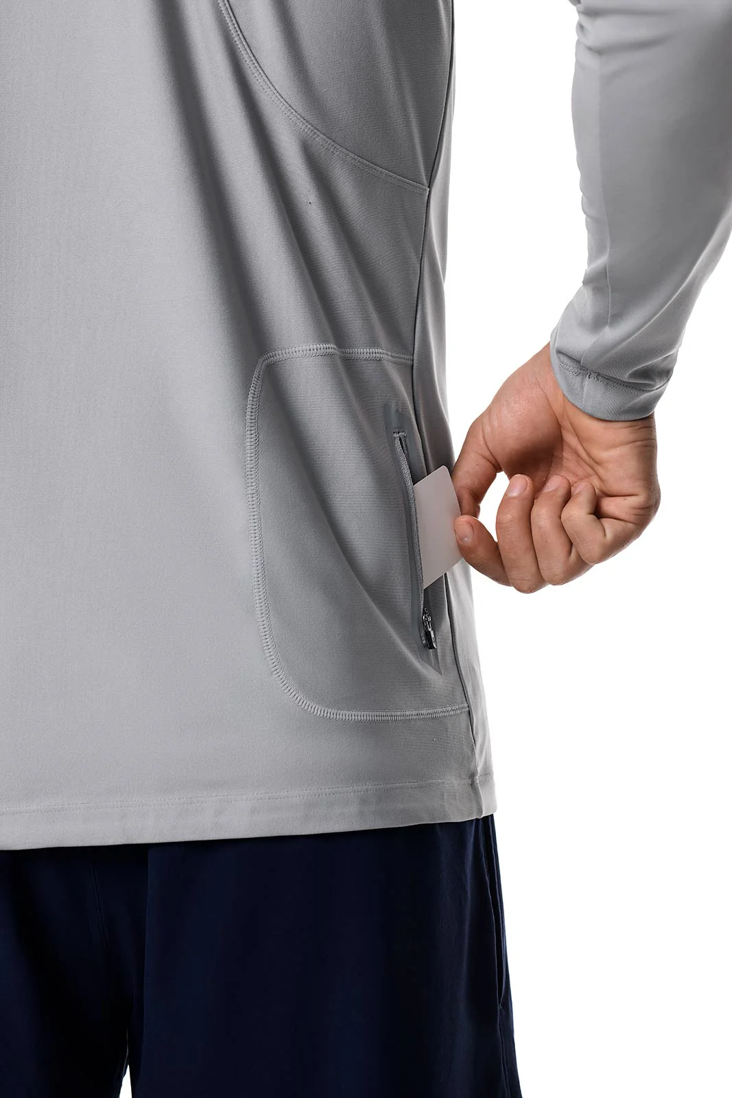 Men's Nocona Zip Rash Guard | Slate - Image 5