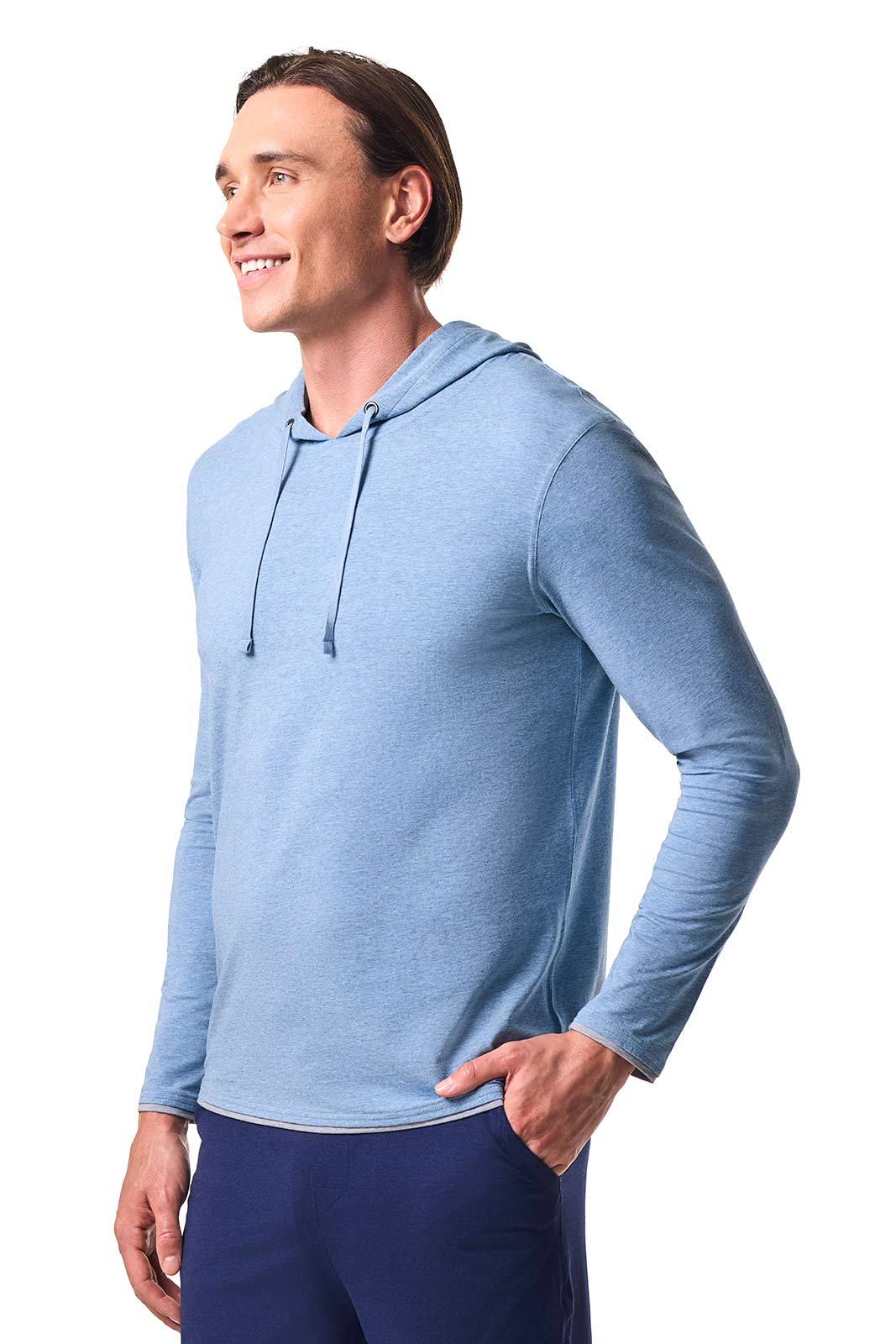 Men's Oasis Pullover Hoodie | Light Blue Heather - Image 3