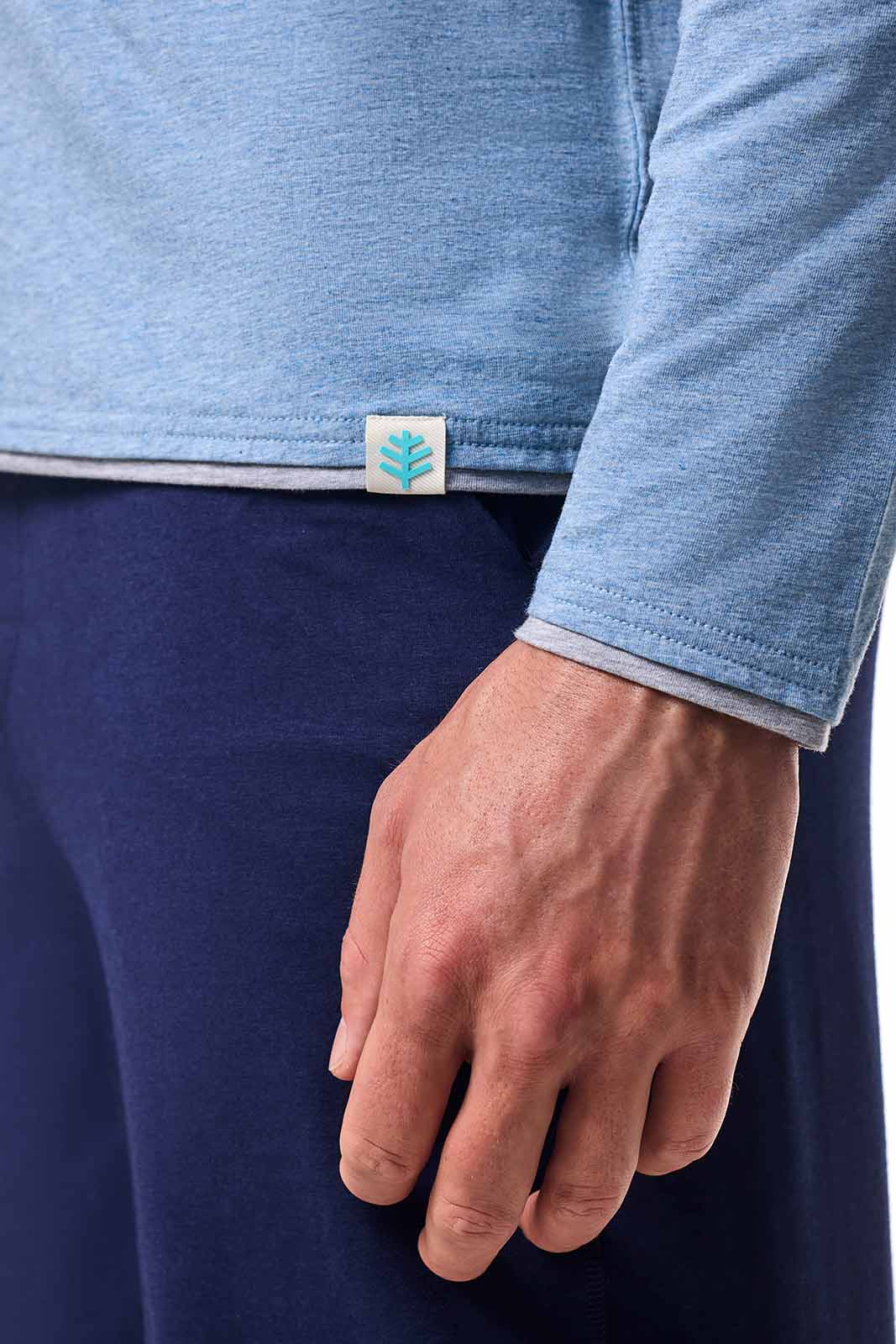 Men's Oasis Pullover Hoodie | Light Blue Heather - Image 7