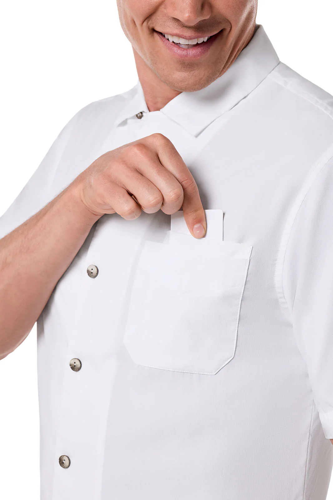 Men's Safari Camp Shirt | White - Image 5