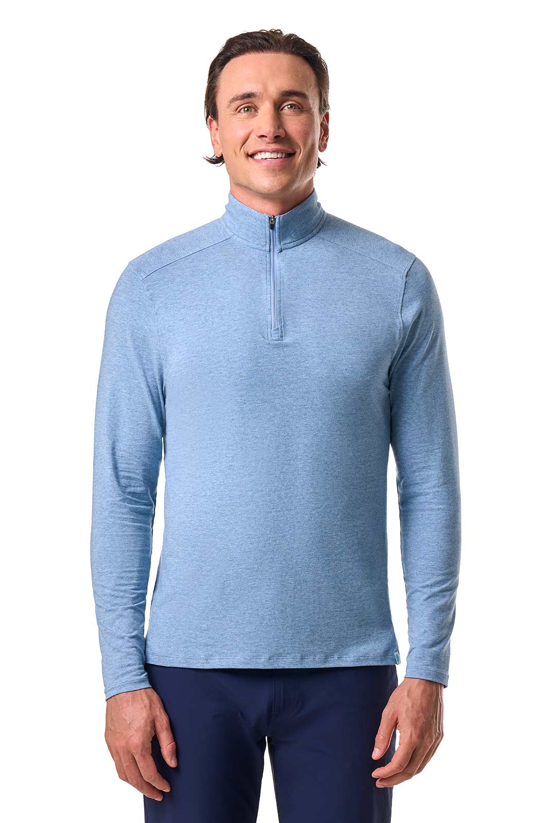 Men's Sonora Quarter-Zip | Light Blue Heather - Image 2