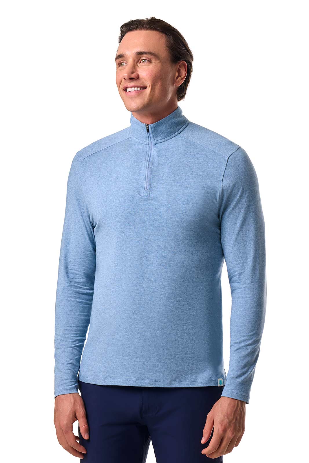 Men's Sonora Quarter-Zip | Light Blue Heather - Image 3