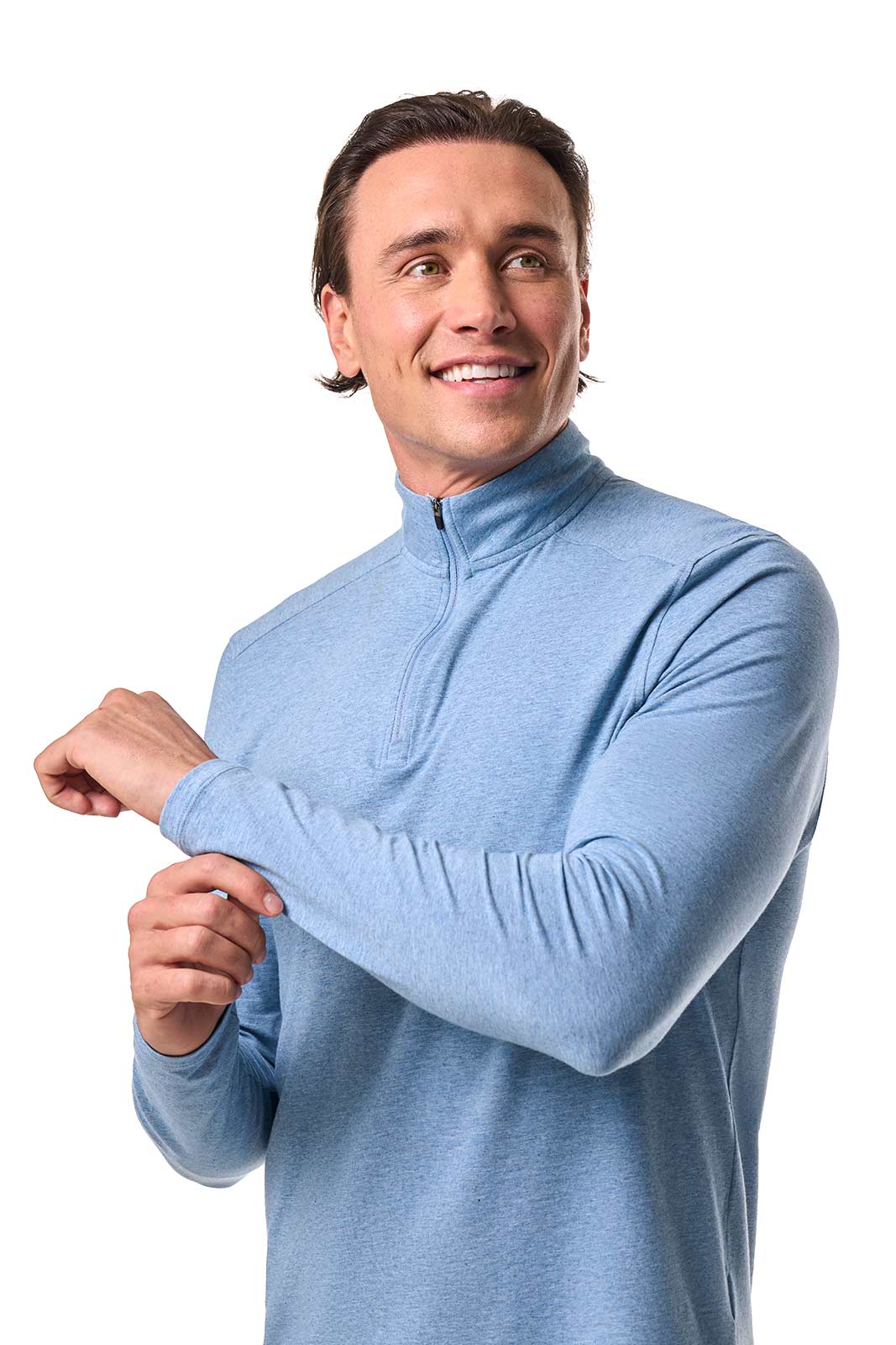 Men's Sonora Quarter-Zip | Light Blue Heather - Image 5